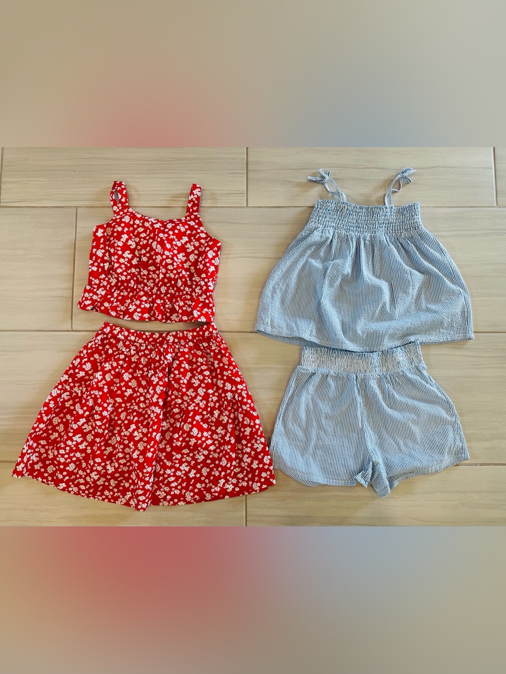 Girl’s Size 7/8 H&M Bundle of Two Girls' Summer Tank & Bottom Sets